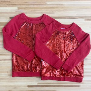 Matching Red sequin Sweatshirts