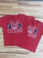 Matching Red Minnie Mouse Sister T-shirts