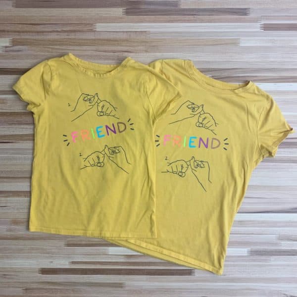 Matching Yellow Sign Language T-shirts