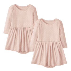 Matching Polka Dot Skirted Bodysuit for Twin girls