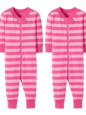 Matching Pink Striped Sleepers for Twin girls