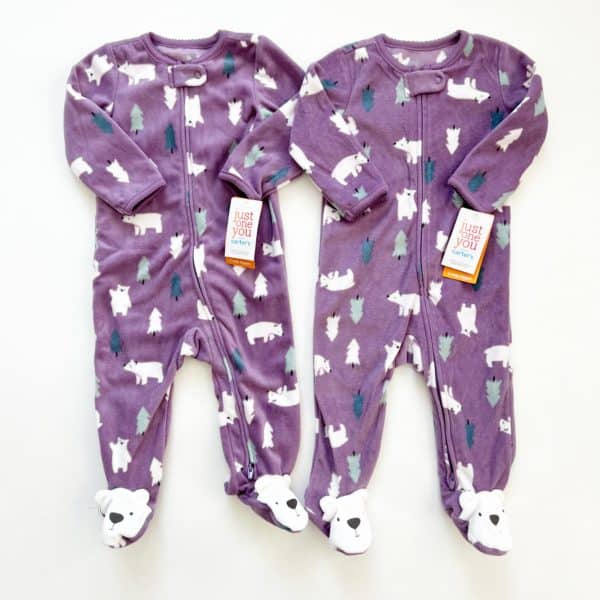 Matching fleece pajamas