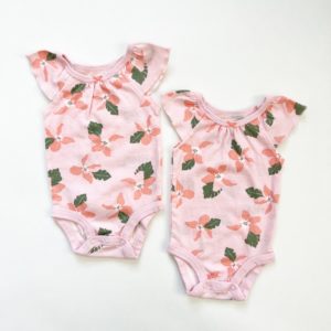 Matching Floral Onesies