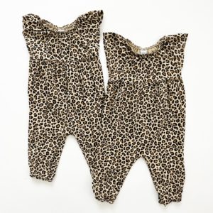 Matching Leopard Print Rompers