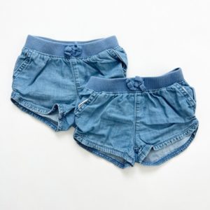 Matching jean shorts