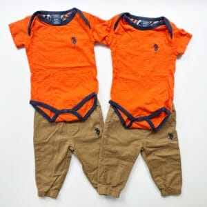 Matching outfits for twin boys