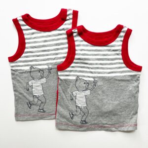 Matching tank tops for twin boys