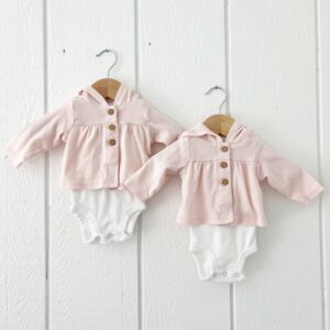 Matching Pink Outfits for twin girls