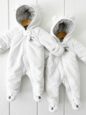 Matching Snowsuits for Twin Girls