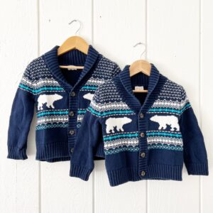 Matching Blue Polar Bear Sweaters